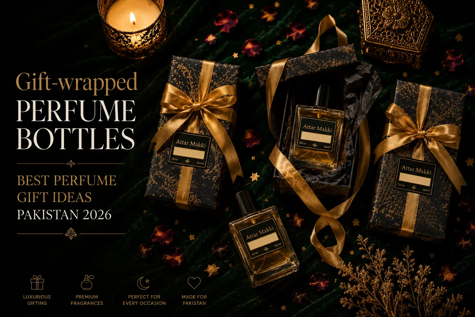 Best Perfume Gift Ideas in Pakistan 2026 | Attar Makki Gift-wrapped perfume bottles โ best perfume gift ideas Pakistan 2026 โ Attar Makki Karachi